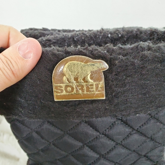 Girls Sorel Black Powder Storm Winter Snow Boots 3 - Picture 7 of 8